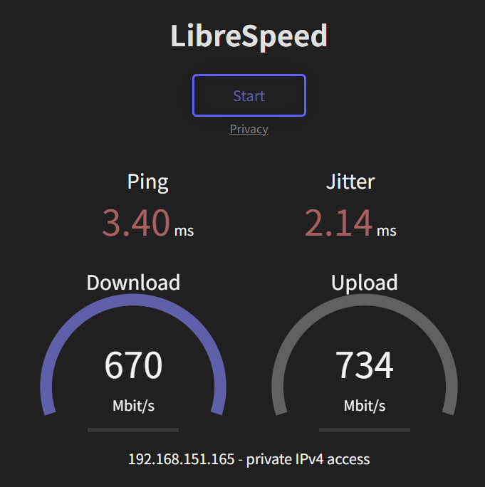 USB WiFi子機ローカル実測値4m
