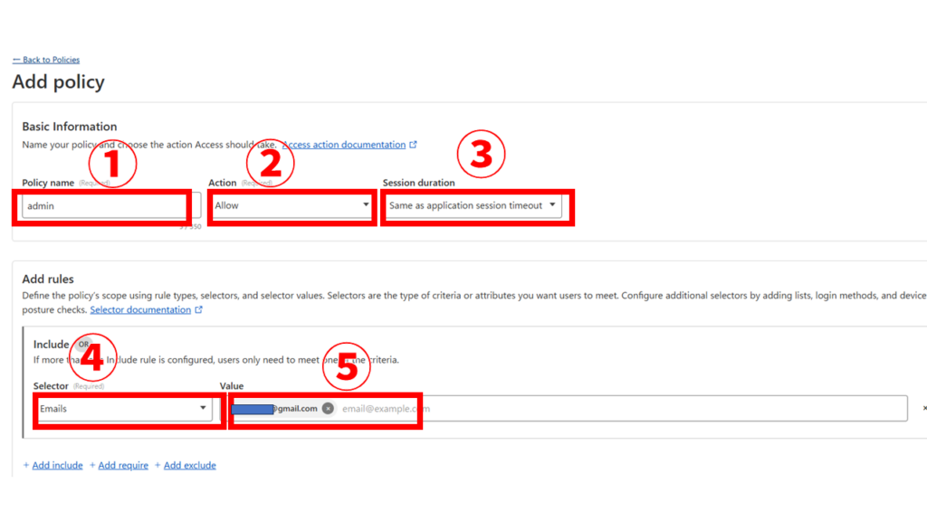 Cloudflare Zero Trust ポリシー追加