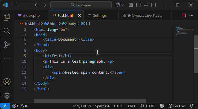 Live Server(Five Server) サーバーの起動方法