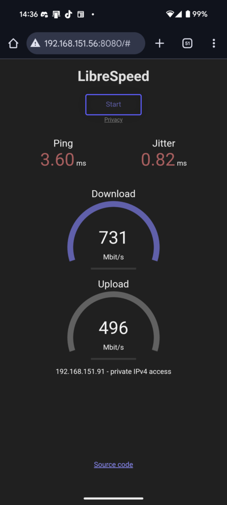 スマホPixel8通信速度距離5m障害物あり