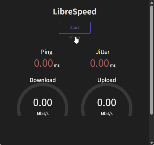 LibreSpeed WSL ローカルで測定