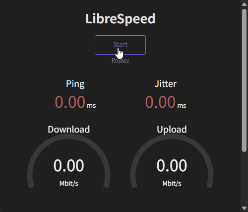 LibreSpeed localhost 測定