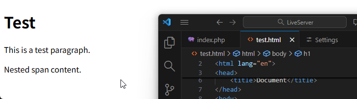 Live Server(Five Server) Navigate