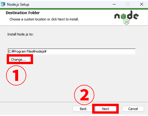 node.jsインストーラー
