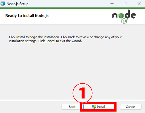 node.jsインストーラー