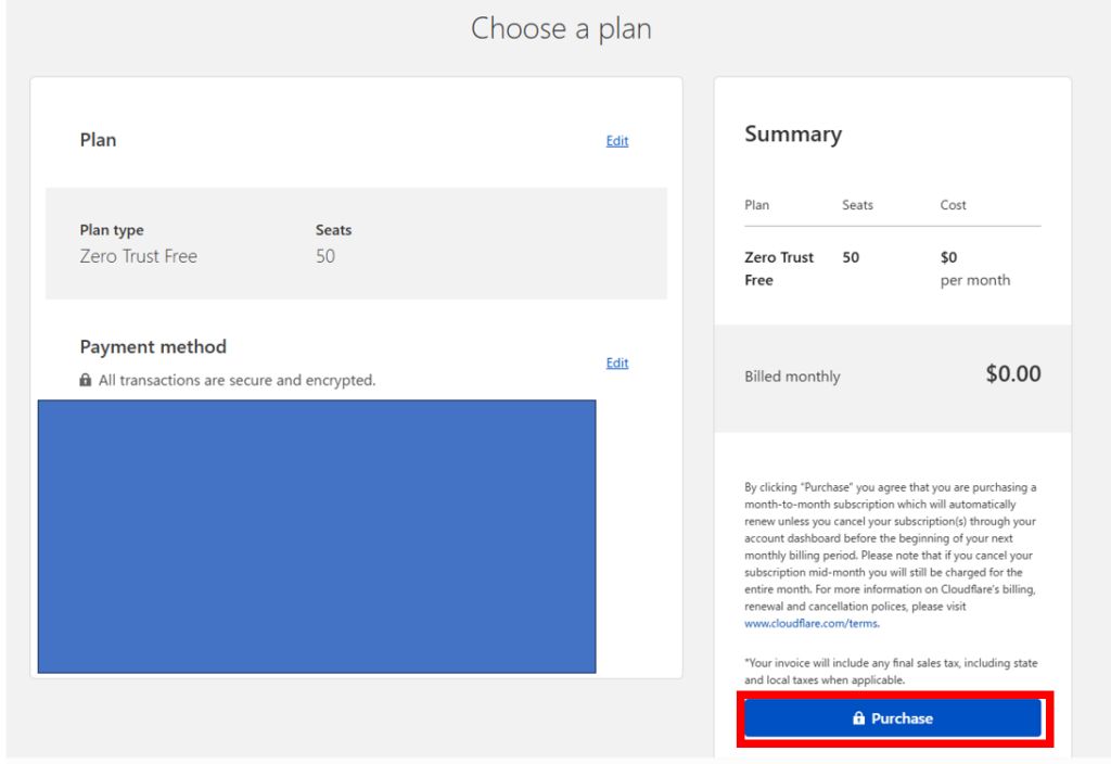 Cloudflare Zero Trust 支払い