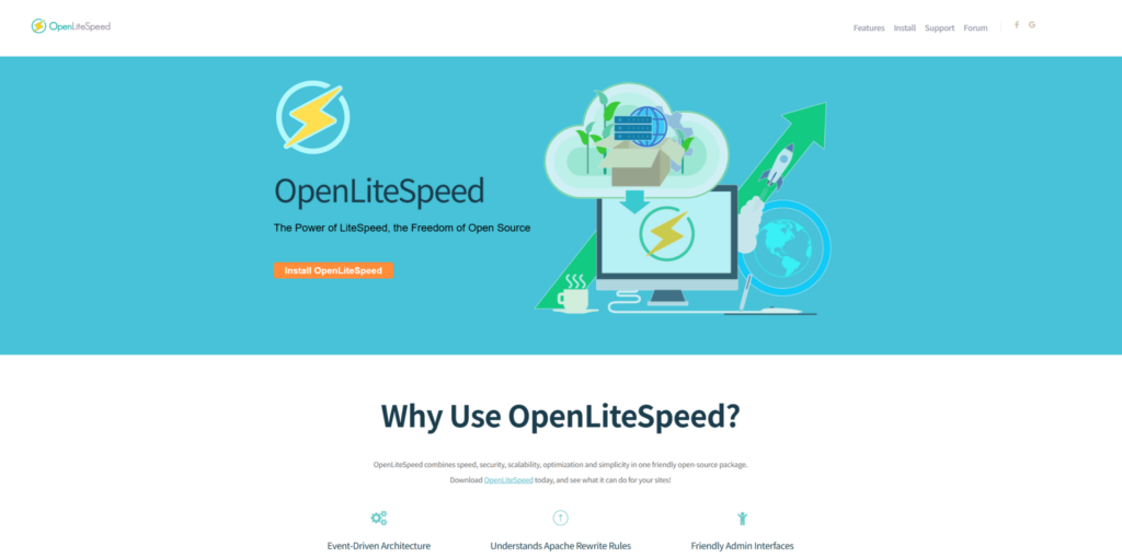 OpenLiteSpeed ホームページ
