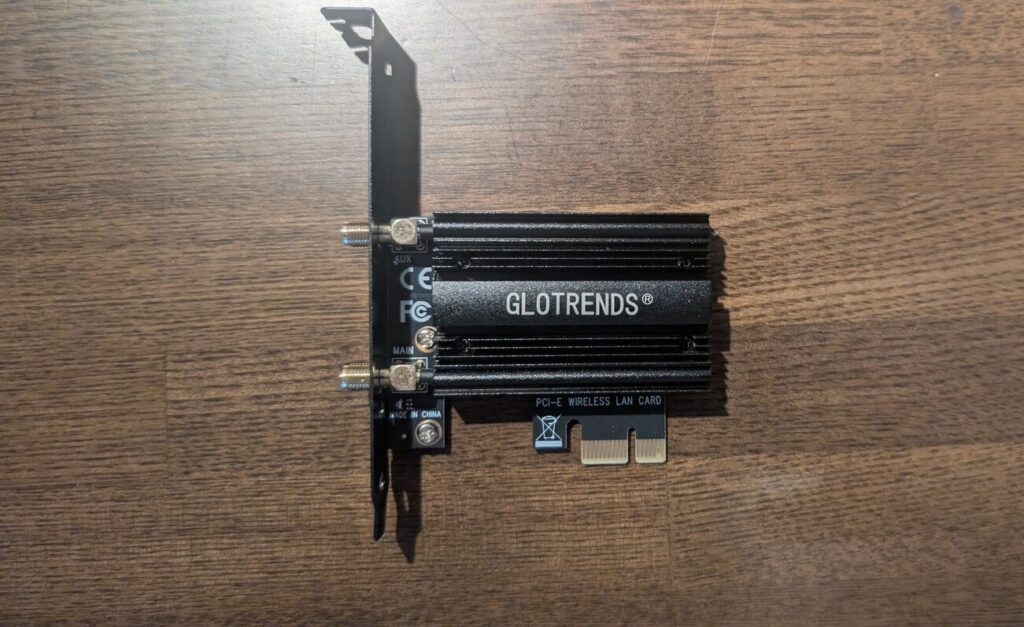 GLOTRENDS AC1200 WiFi 5 PCIeカード本体