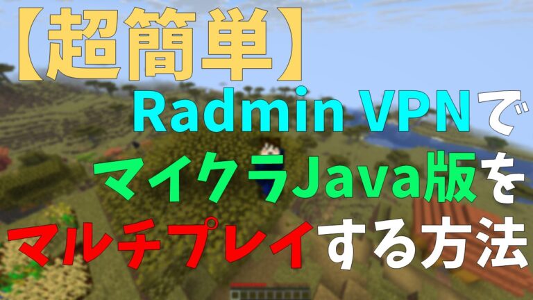 【超簡単】Radmin VPNでマイクラJava版をマルチプレイする方法