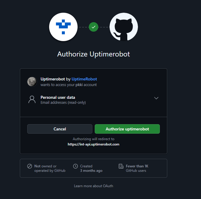 UptimeRobot GITHUB連携