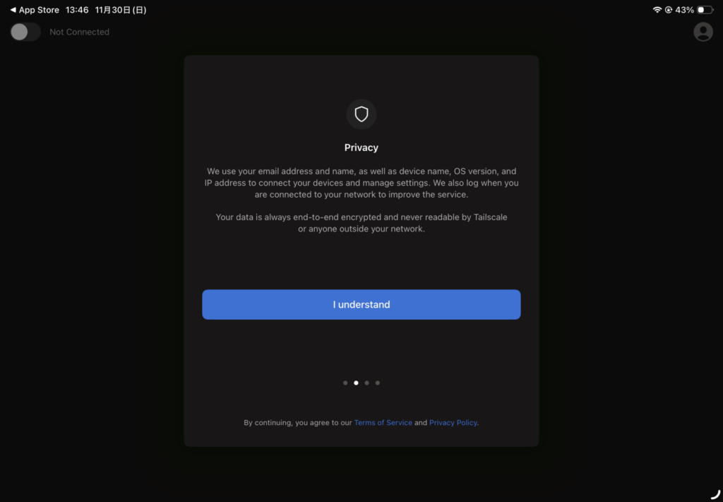 Tailscale IOS I understand