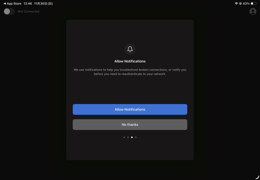 Tailscale IOS Allow Notificaitons