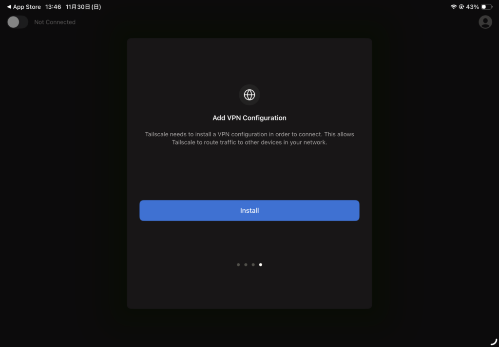 Tailscale IOS Add VPN Configuration