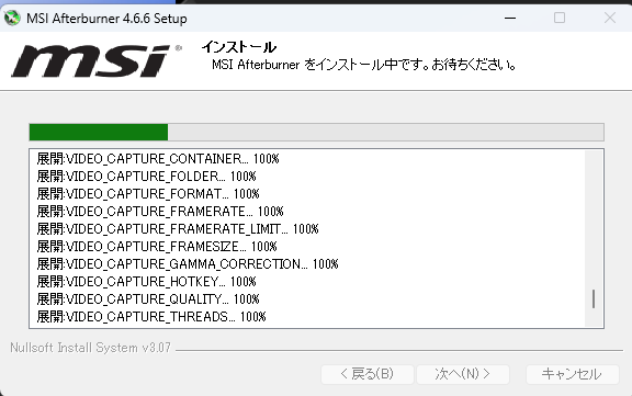 MSI Afterburner 4.6.6 Setup インストール