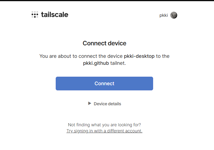 Tailscale Linux authenticate 接続