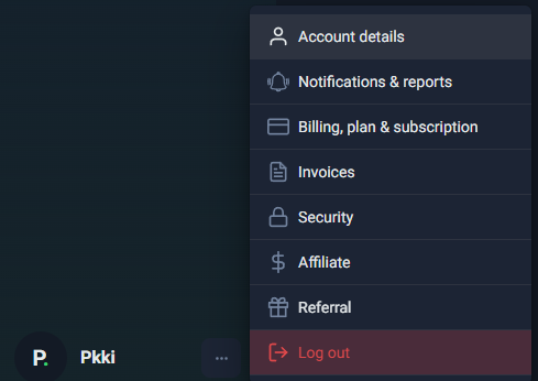UptimeRobot アカウント