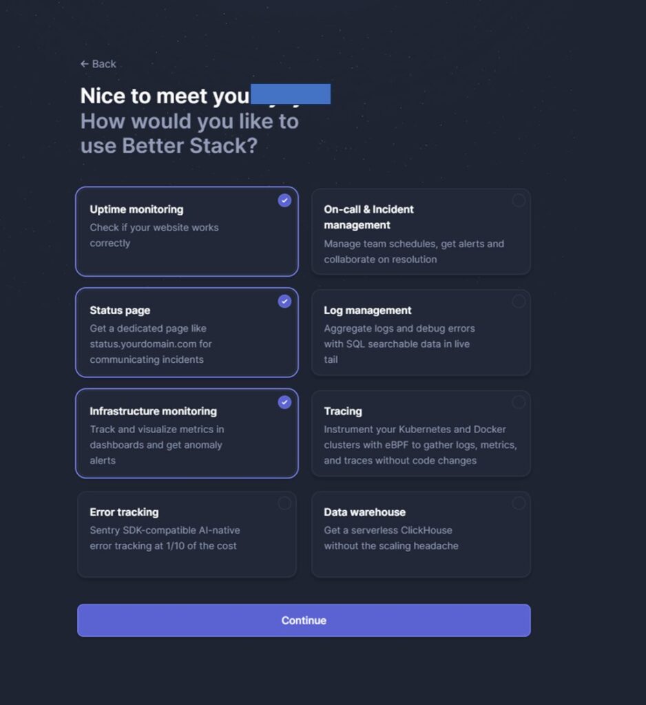 Better Stack セットアップ 何に使うか