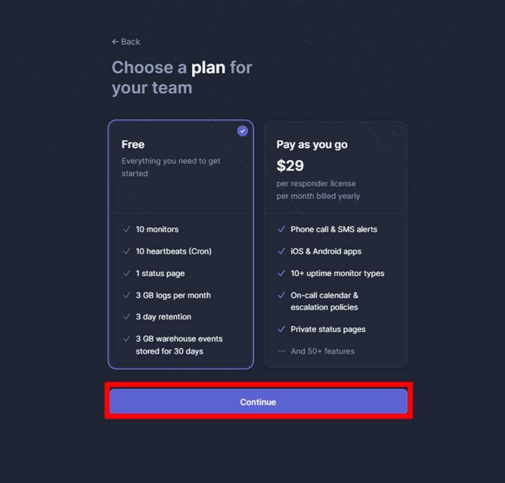 Better Stack セットアップ プラン