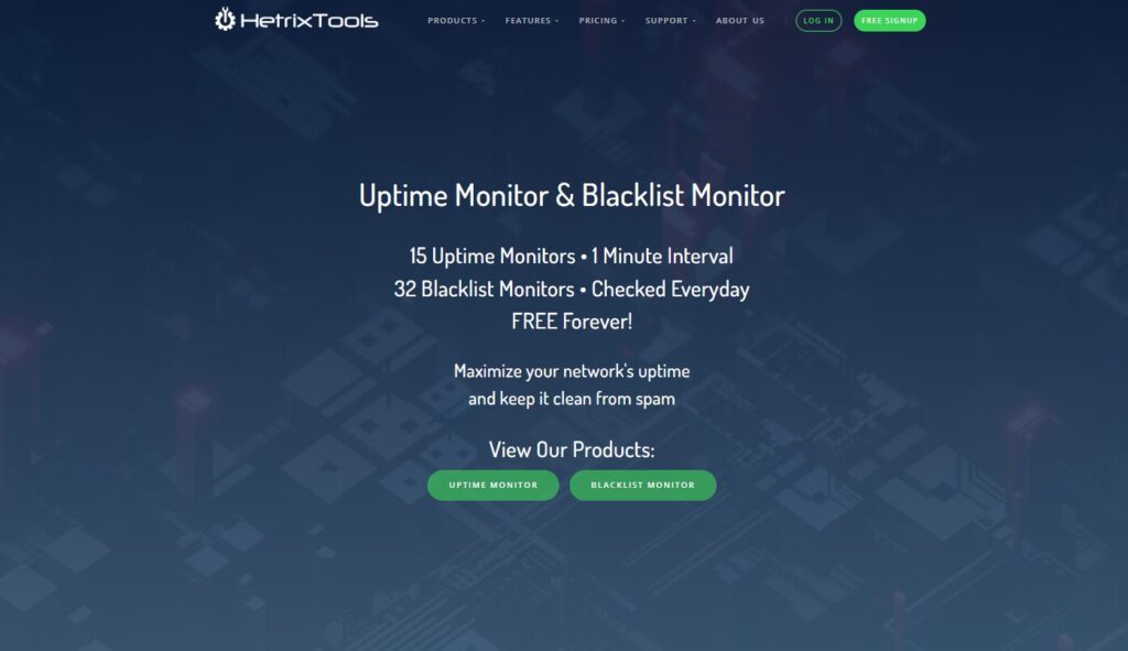 HetrixTools ホームページ