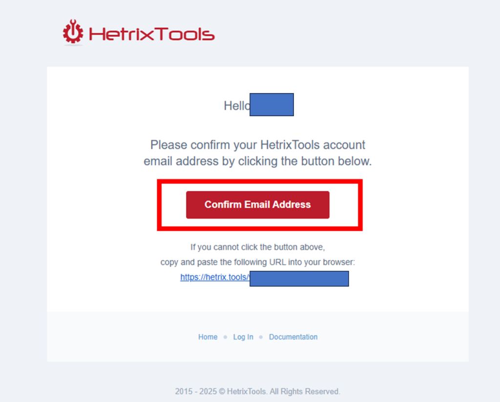 HetrixTools メール確認