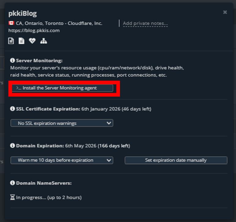 HetrixTools Install the Server Monitoring agent