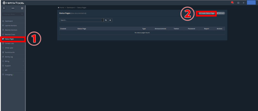HetrixTools モニター作成