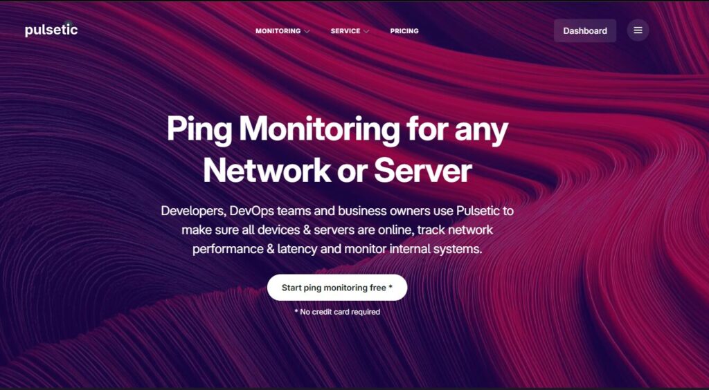 pulsetic Ping Monitoring