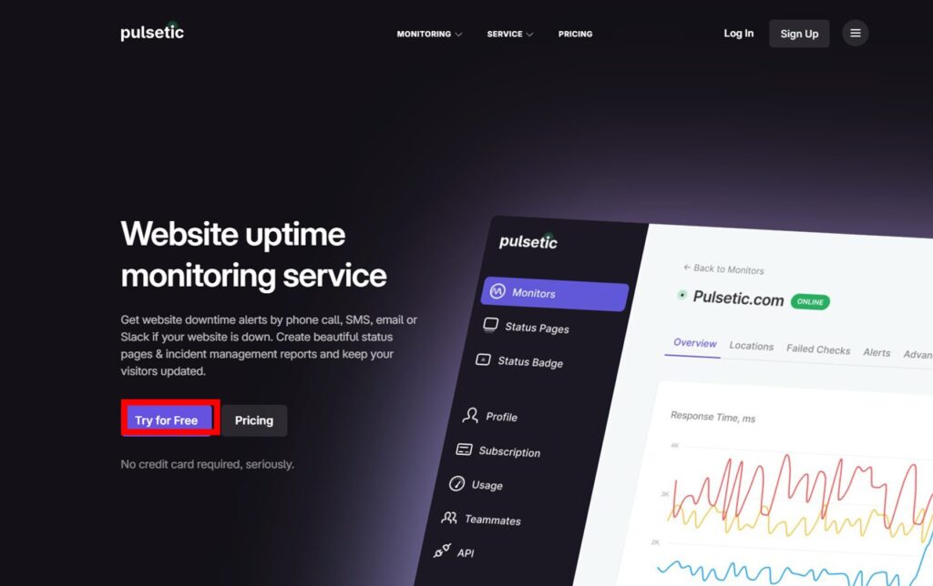 pulsetic ホームページ