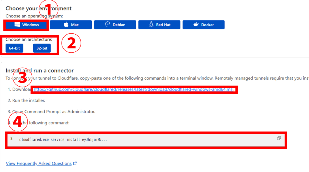 Cloudflare Tunnel Create a tunnel Choose your environment