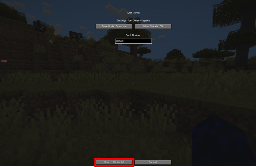 Minecraft マイクラ Start LAN World(LANワールドを公開)