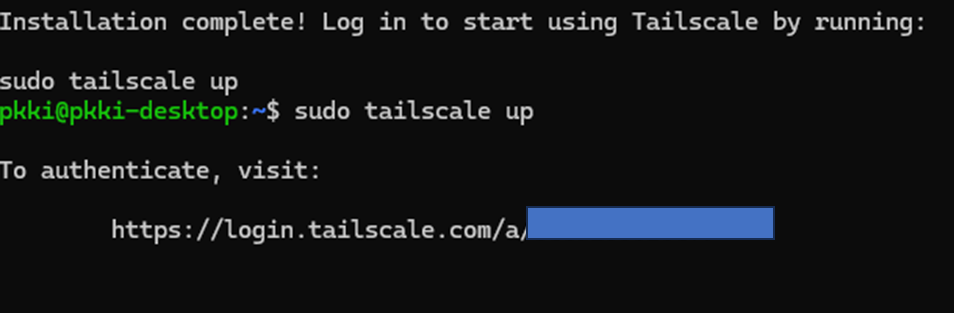 Tailscale Linux authenticate 