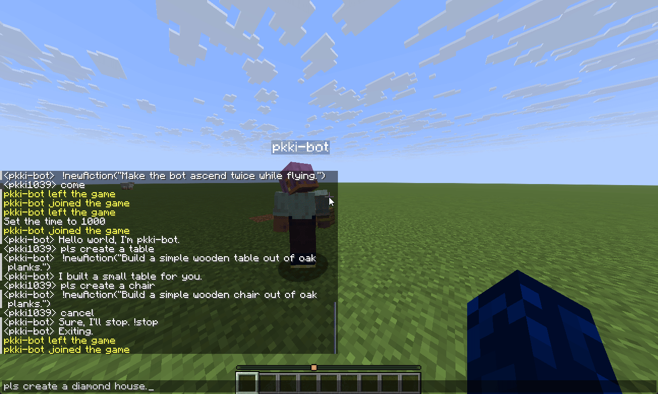 Mindcraft 実際の動作