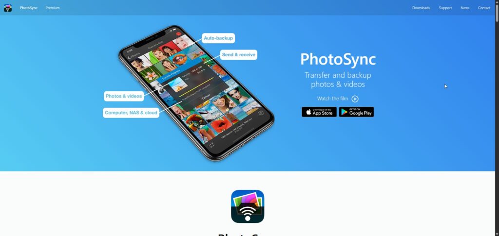 PhotoSync ホームページ