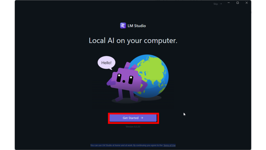 LM Studio セットアップ Get Started