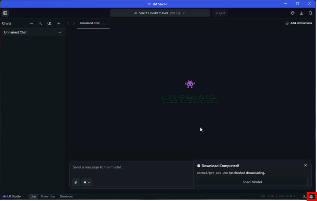 LM Studio 設定の開き方